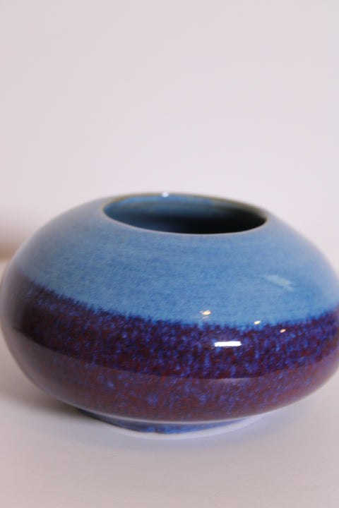 Blue Horizon Orb Studio Vase