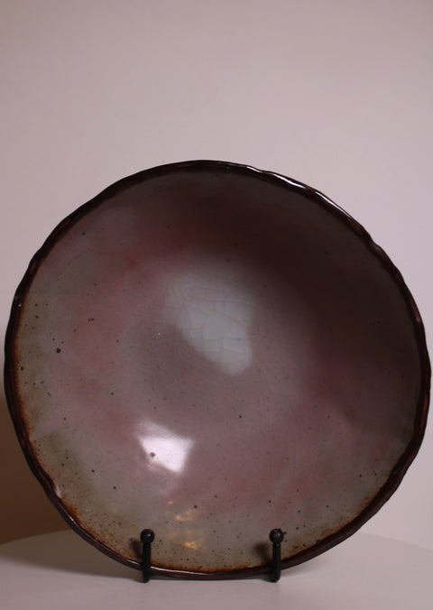 Circle Chop Mark Studio Pottery Centerpiece Bowl