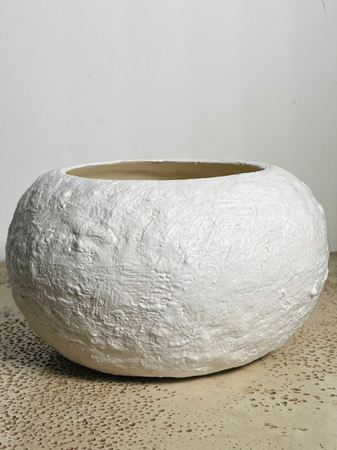 White Textured Studio Bowl