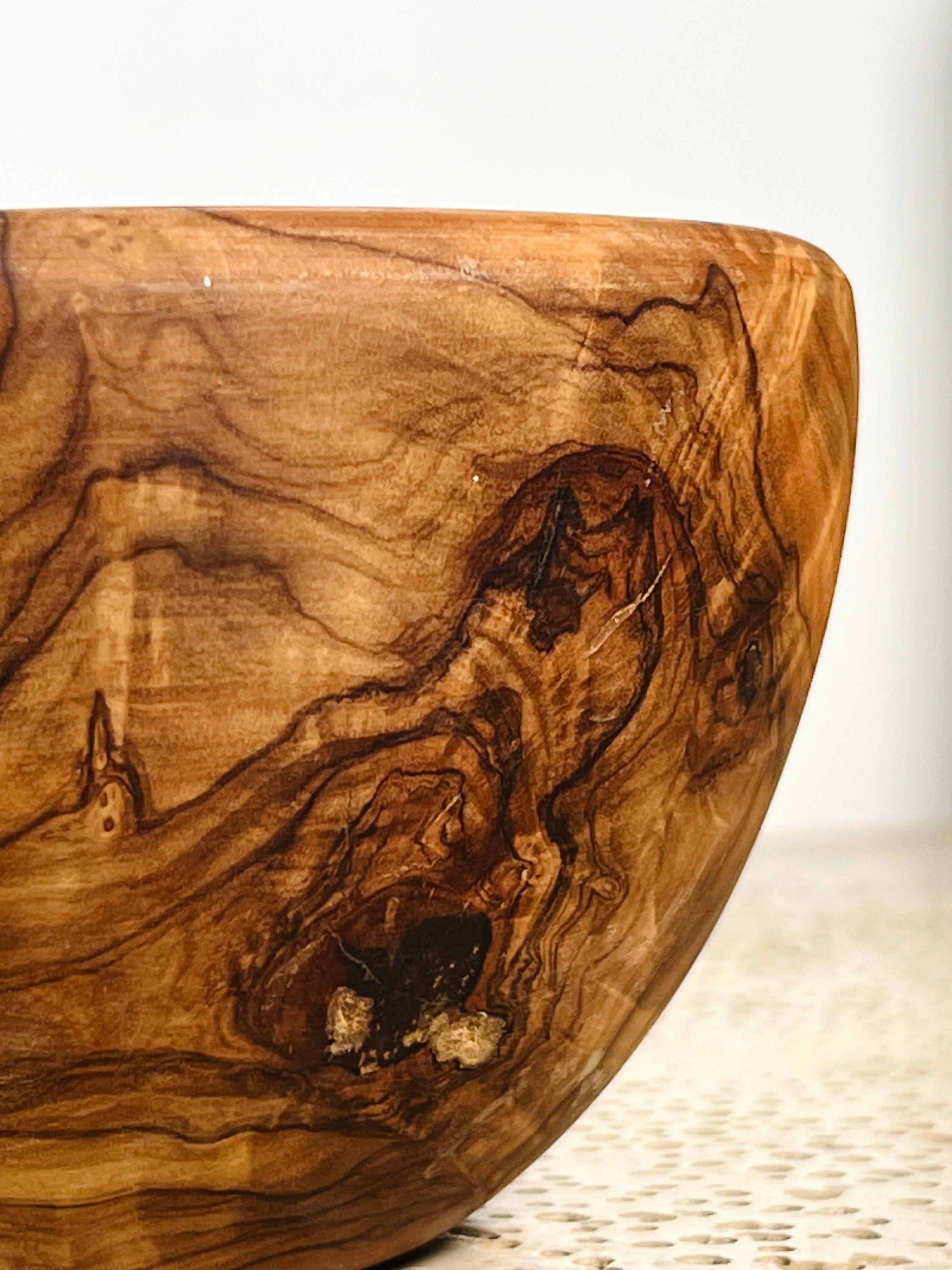 Tunisian Olive Wood Bowl (Vintage)