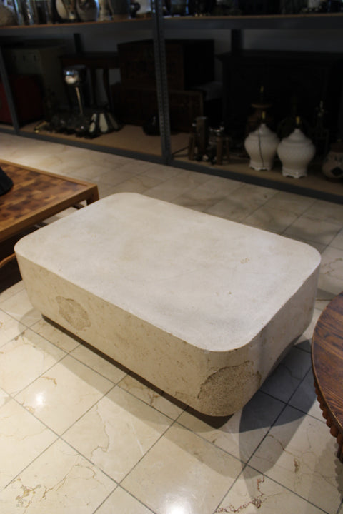 Monumental Plaster Block Coffee Table