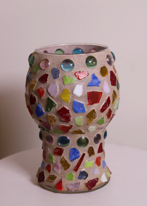 Handmade Mosaic Art Glass Vase