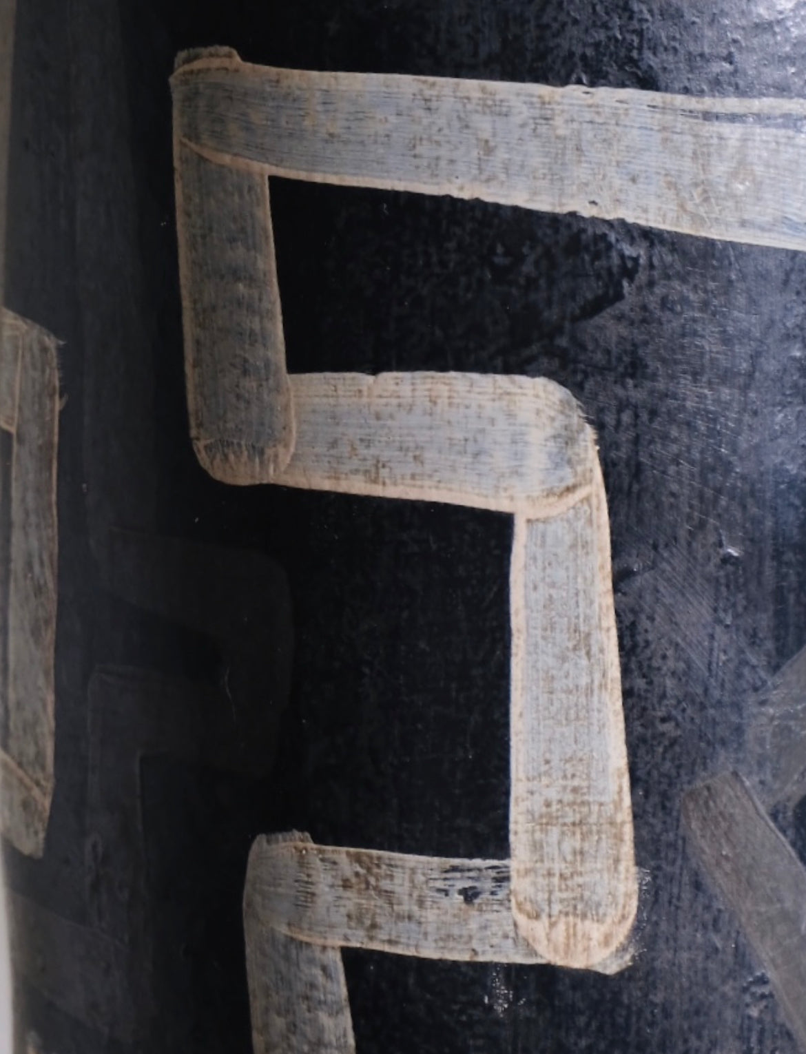 “Grid Line” Abstract Vase (Black Version)
