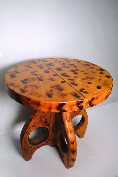 Small Solid Wood Intricate Side/Accent Table