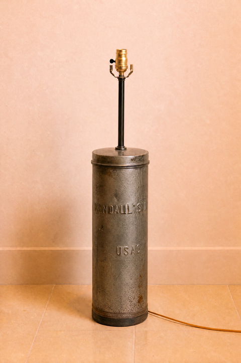 Pair of Kendall's Industrial Metal Canister Lamps