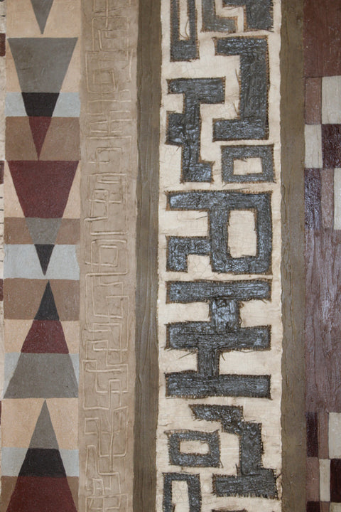Earth-Tone Geometric Textured Panel Wall Art - additional view 4