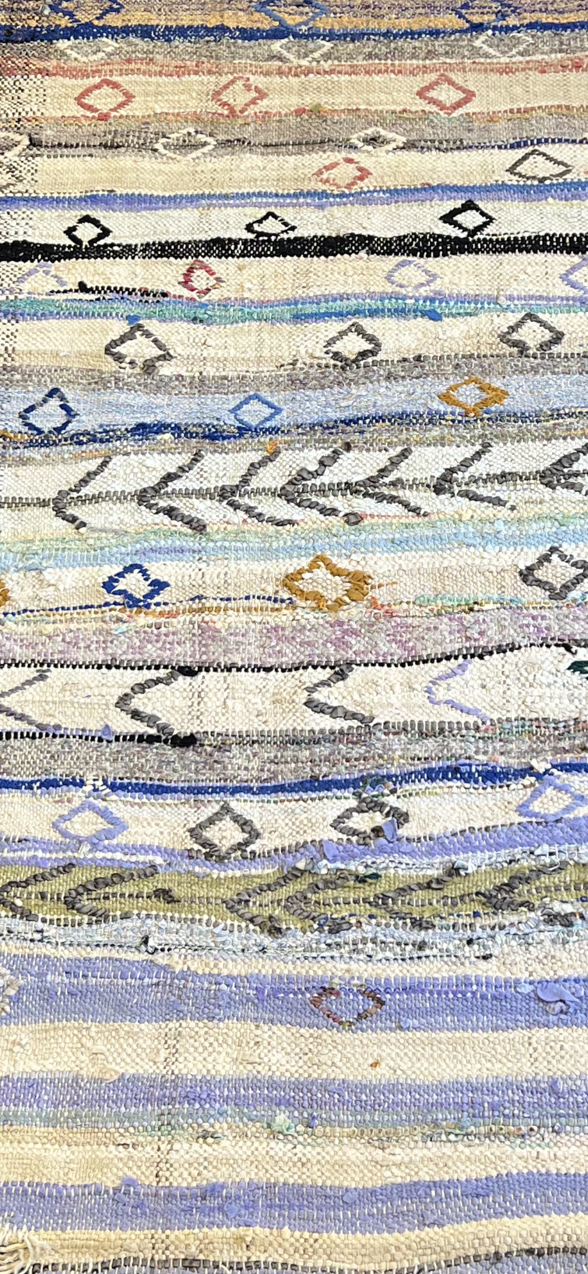 Purple And Cream Sienna Braided Moroccan Rug