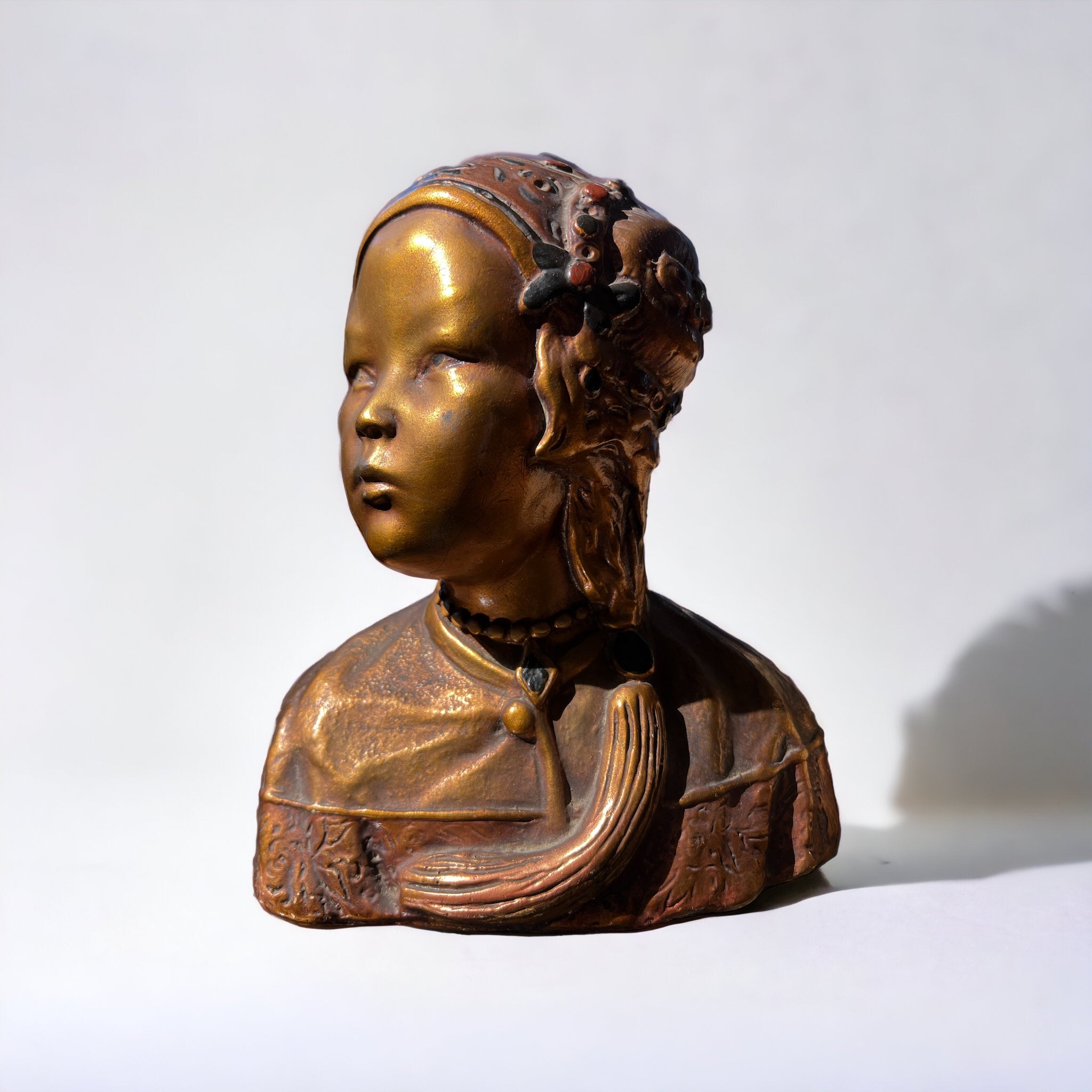 Joe Celona Gold Chalkware Bust