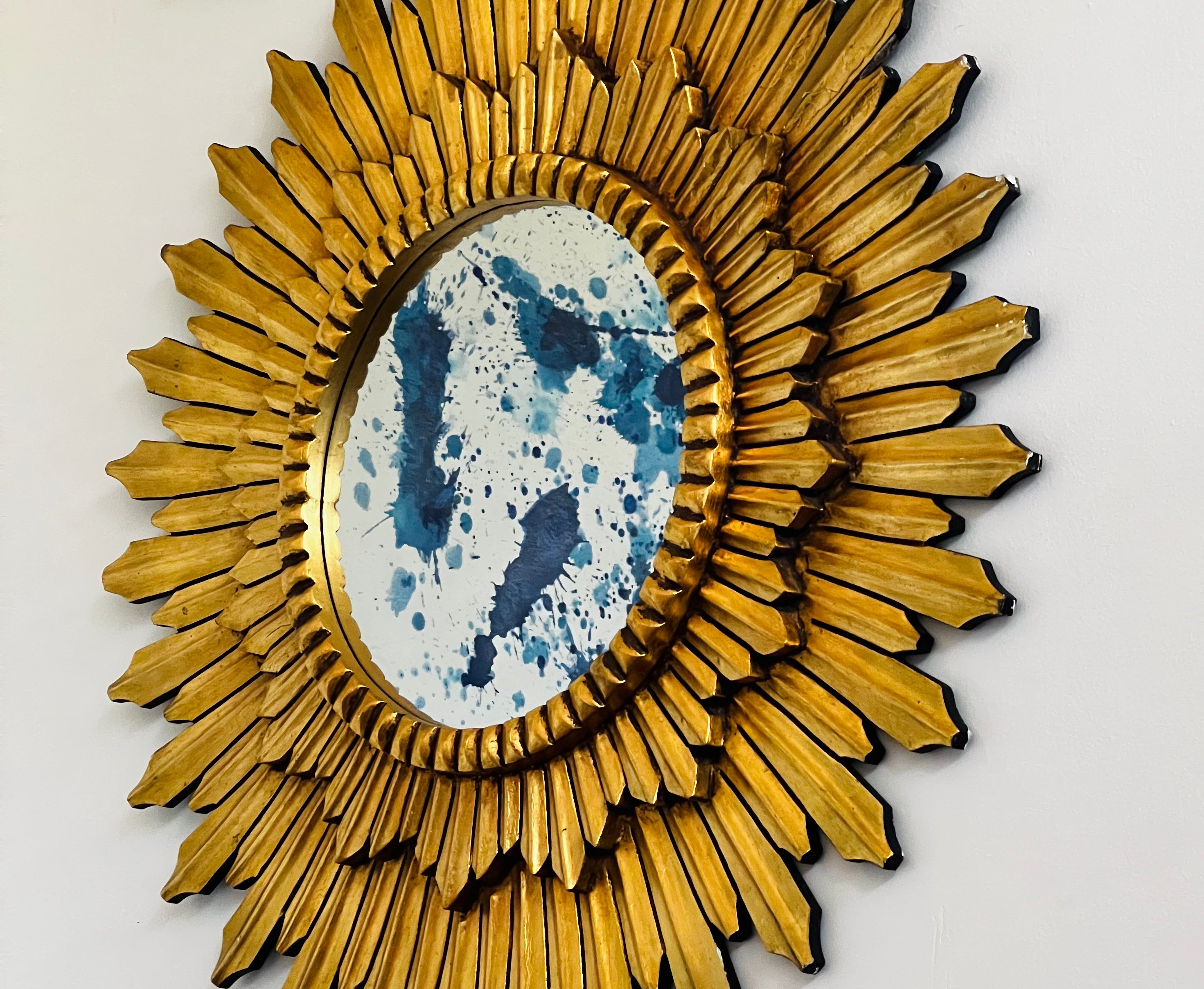 Golden Double Sunburst Mirror