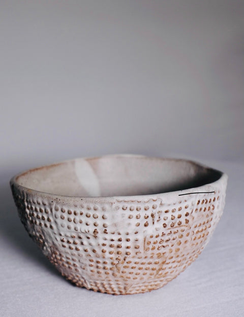 Cream Glazed Japanese Bowls (Pair)
