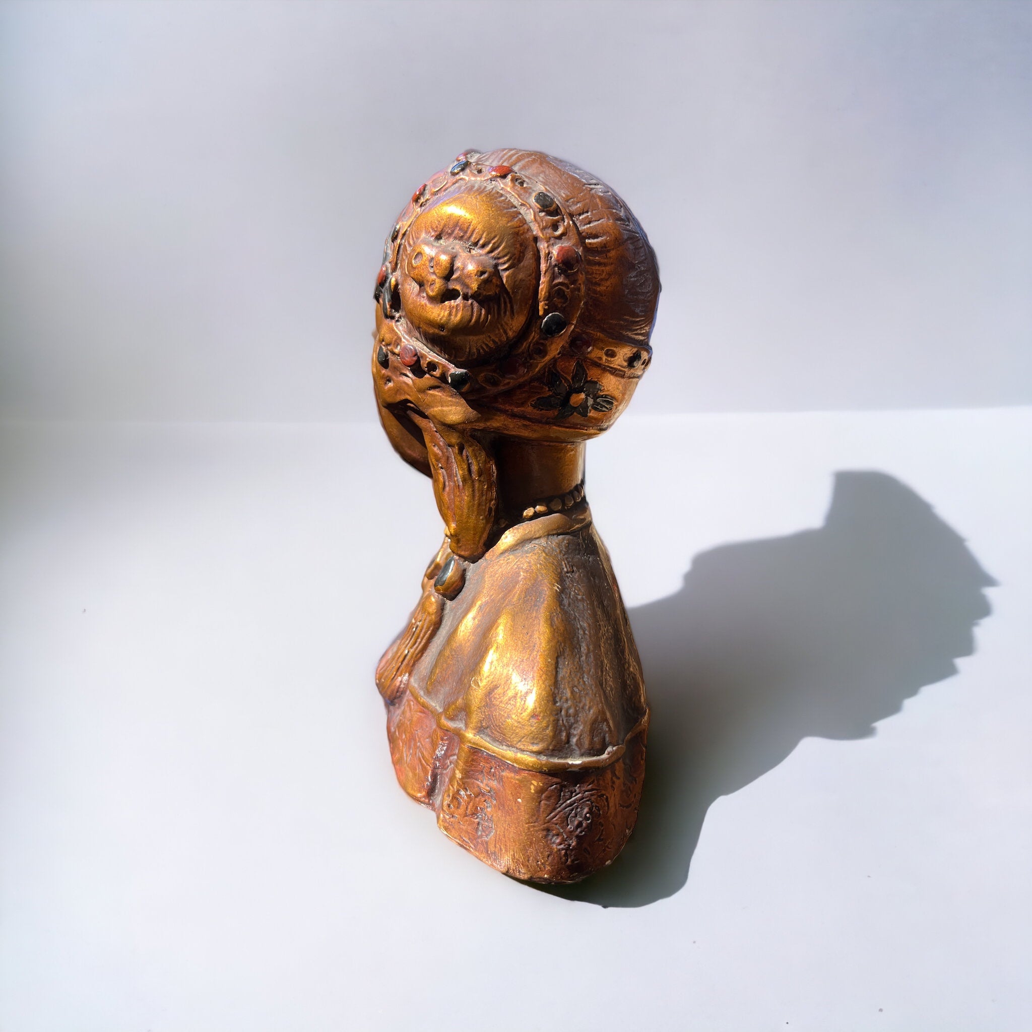 Joe Celona Gold Chalkware Bust