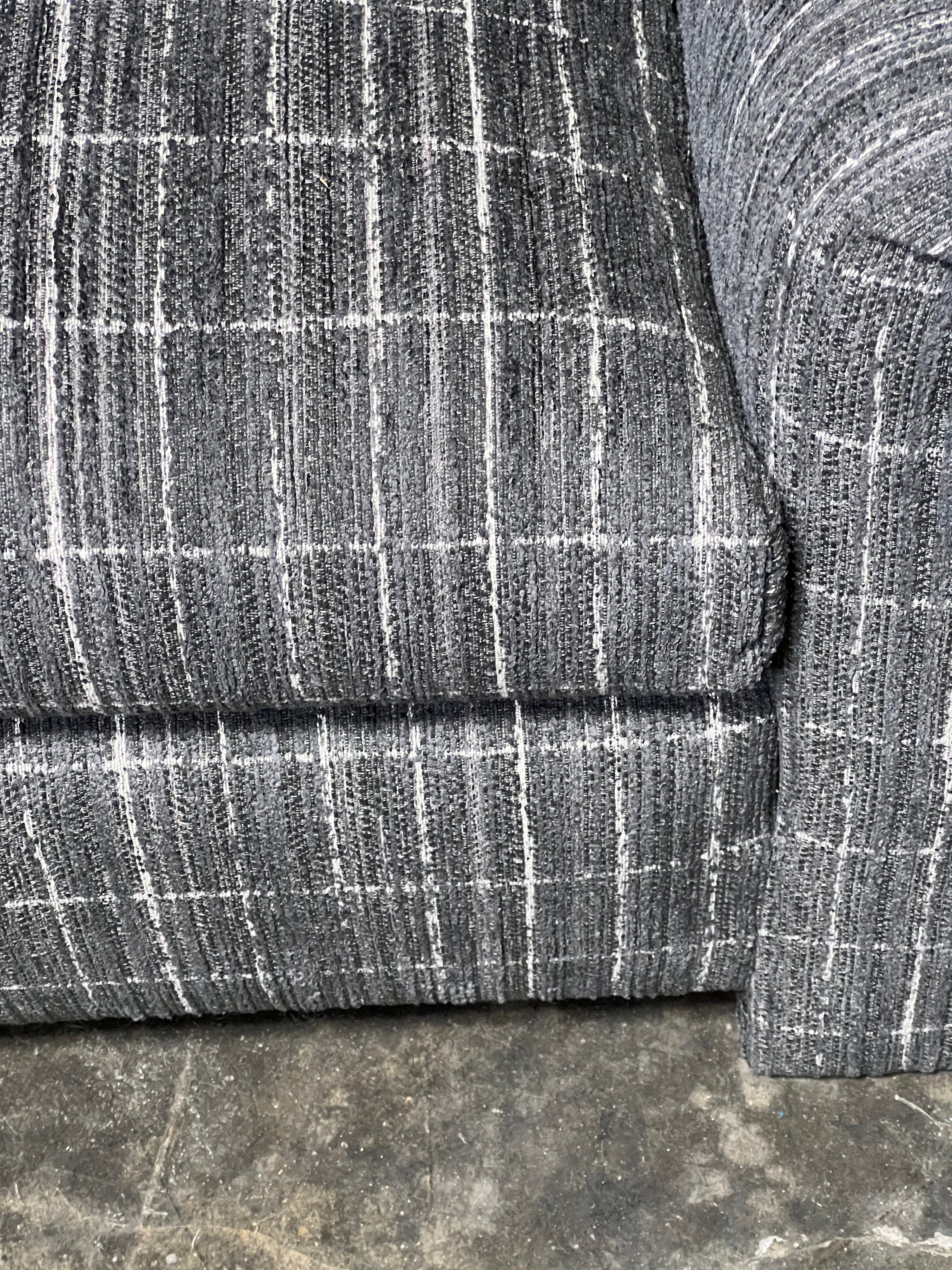 Grey Cube Ralph Lauren Reupholstered Chairs (Pair)
