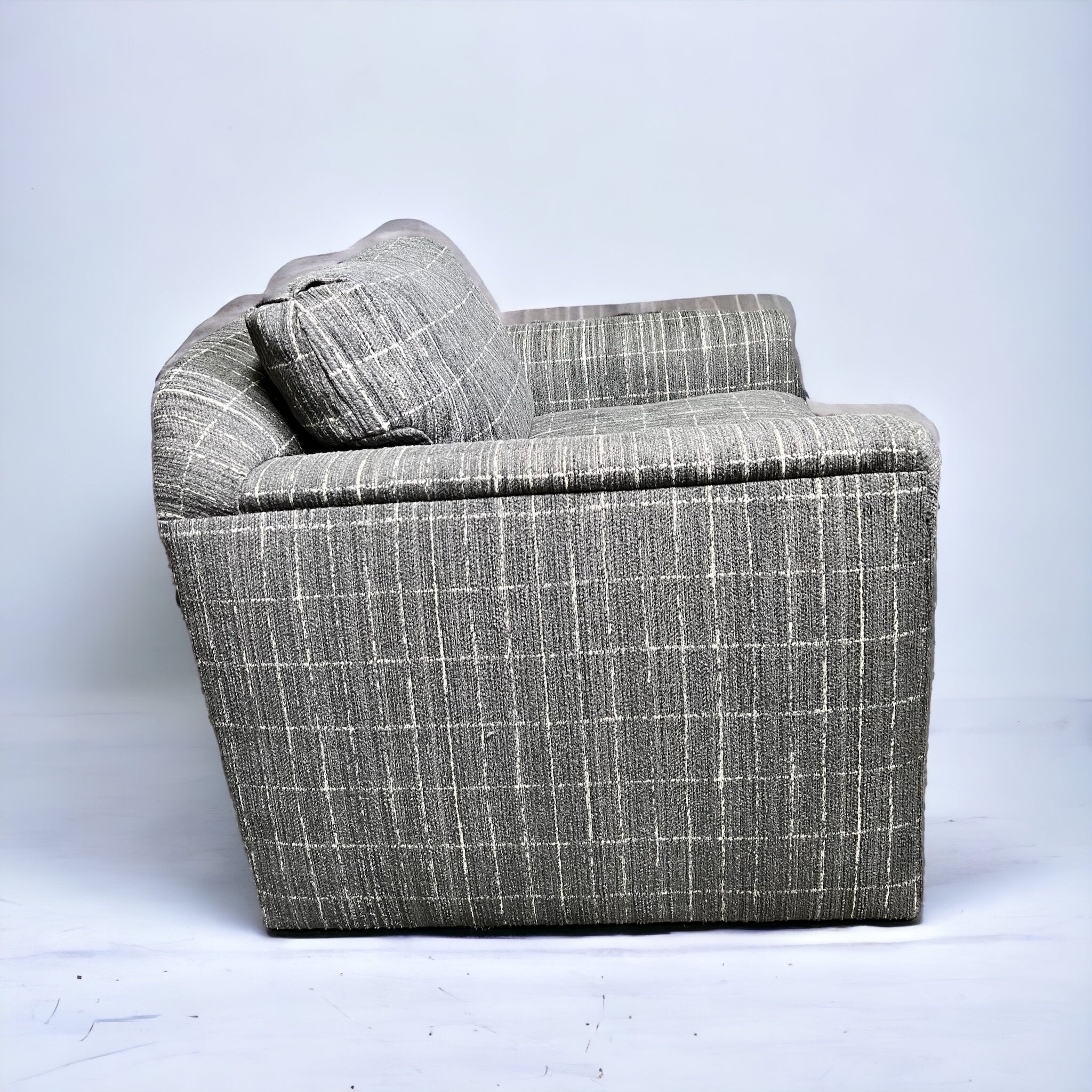 Grey Cube Ralph Lauren Reupholstered Chairs (Pair)