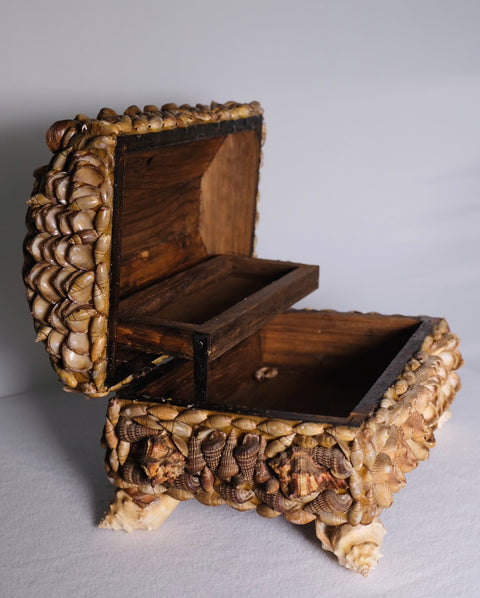 Shell Encrusted Jewelry Box (Vintage)