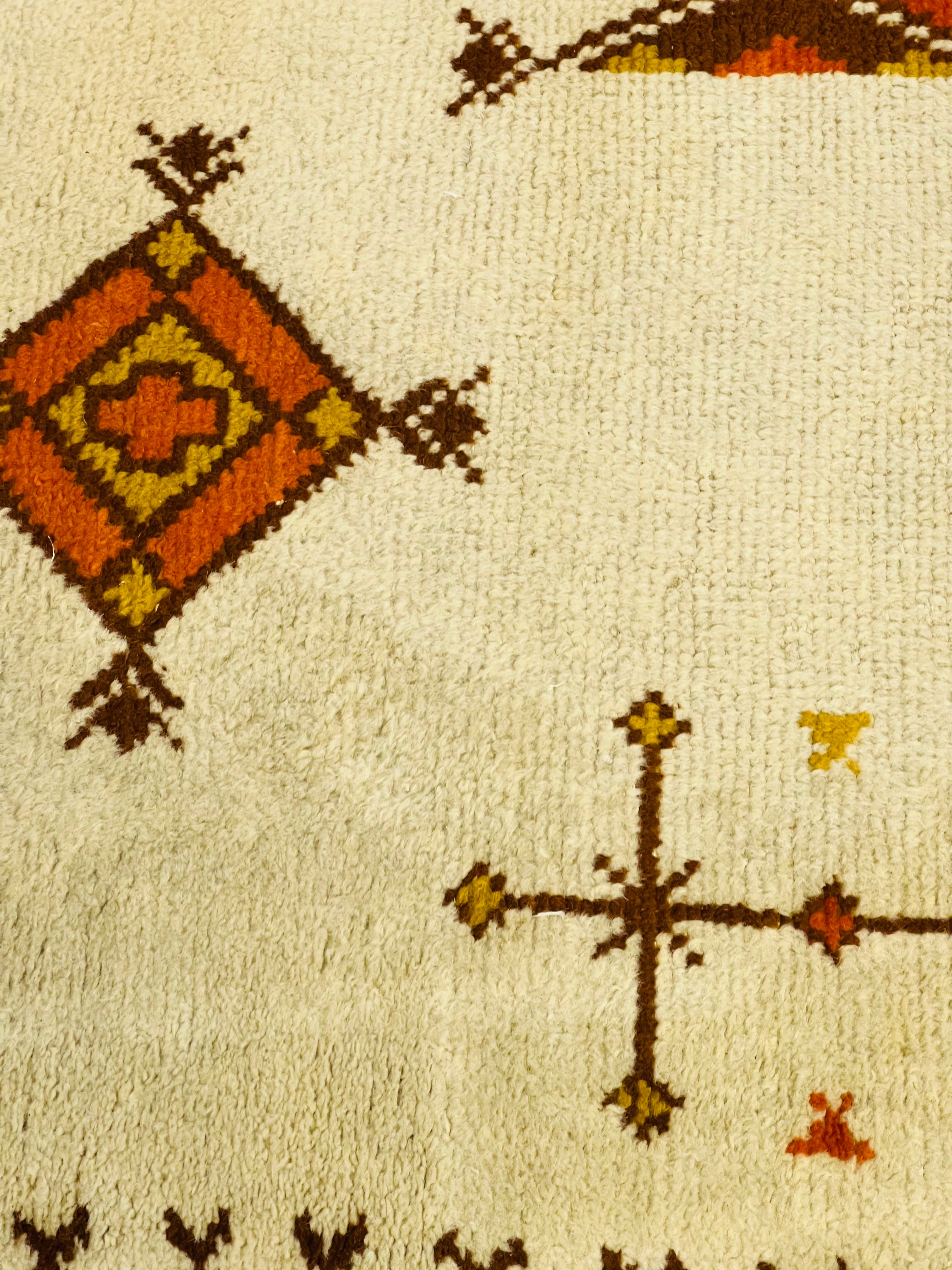 Brown And Cream Gabbeh Small Rug