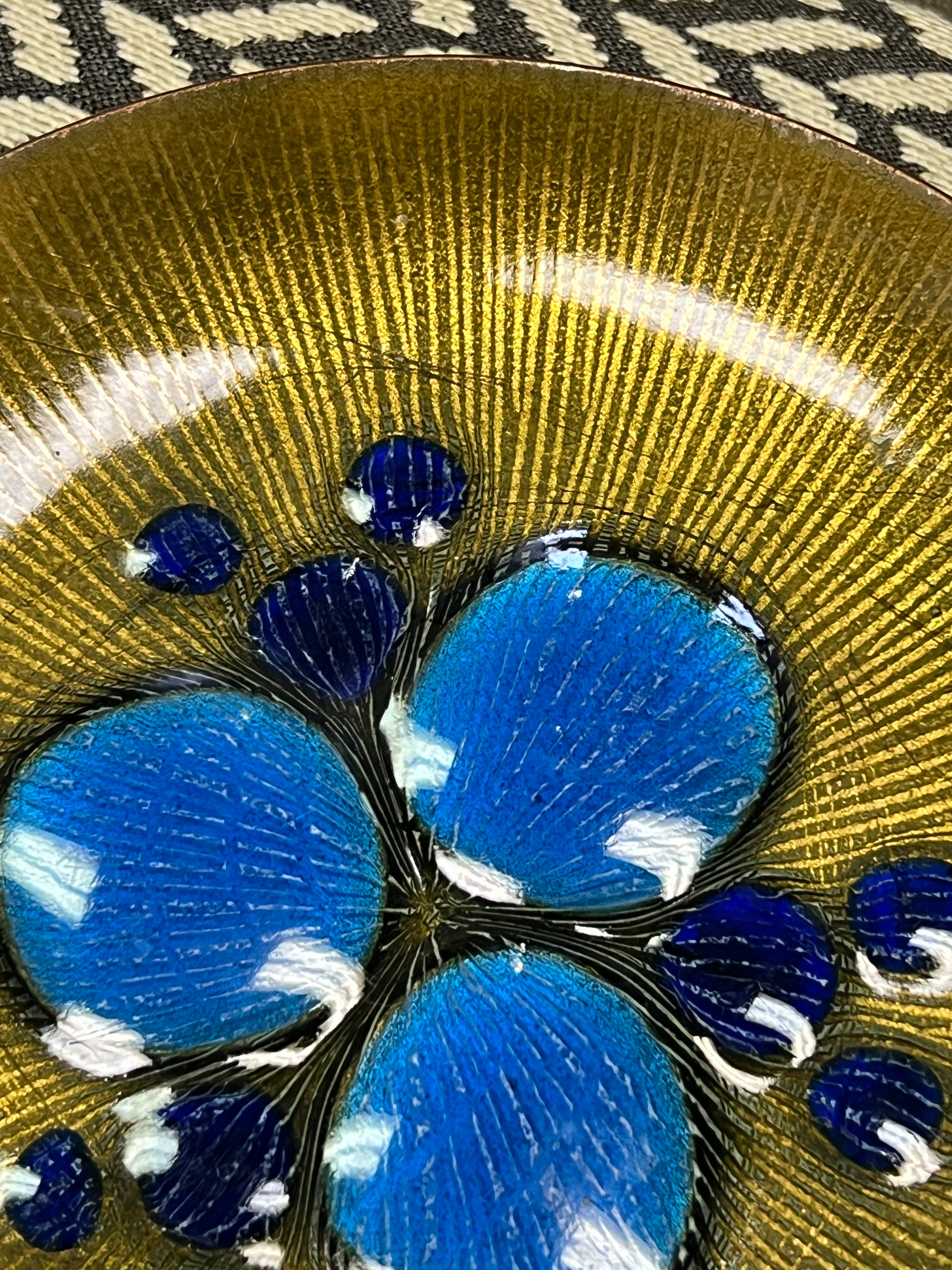 “Annmarie Davidson” Yellow Ghostline Enamel Plate
