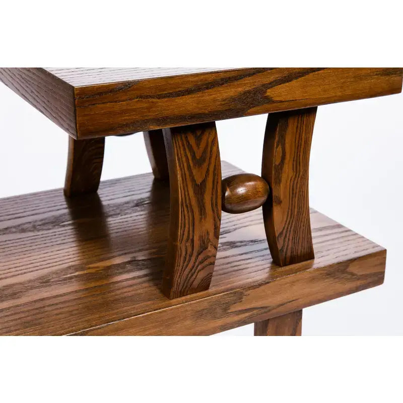 Vintage Oak Step Side Tables (Pair)