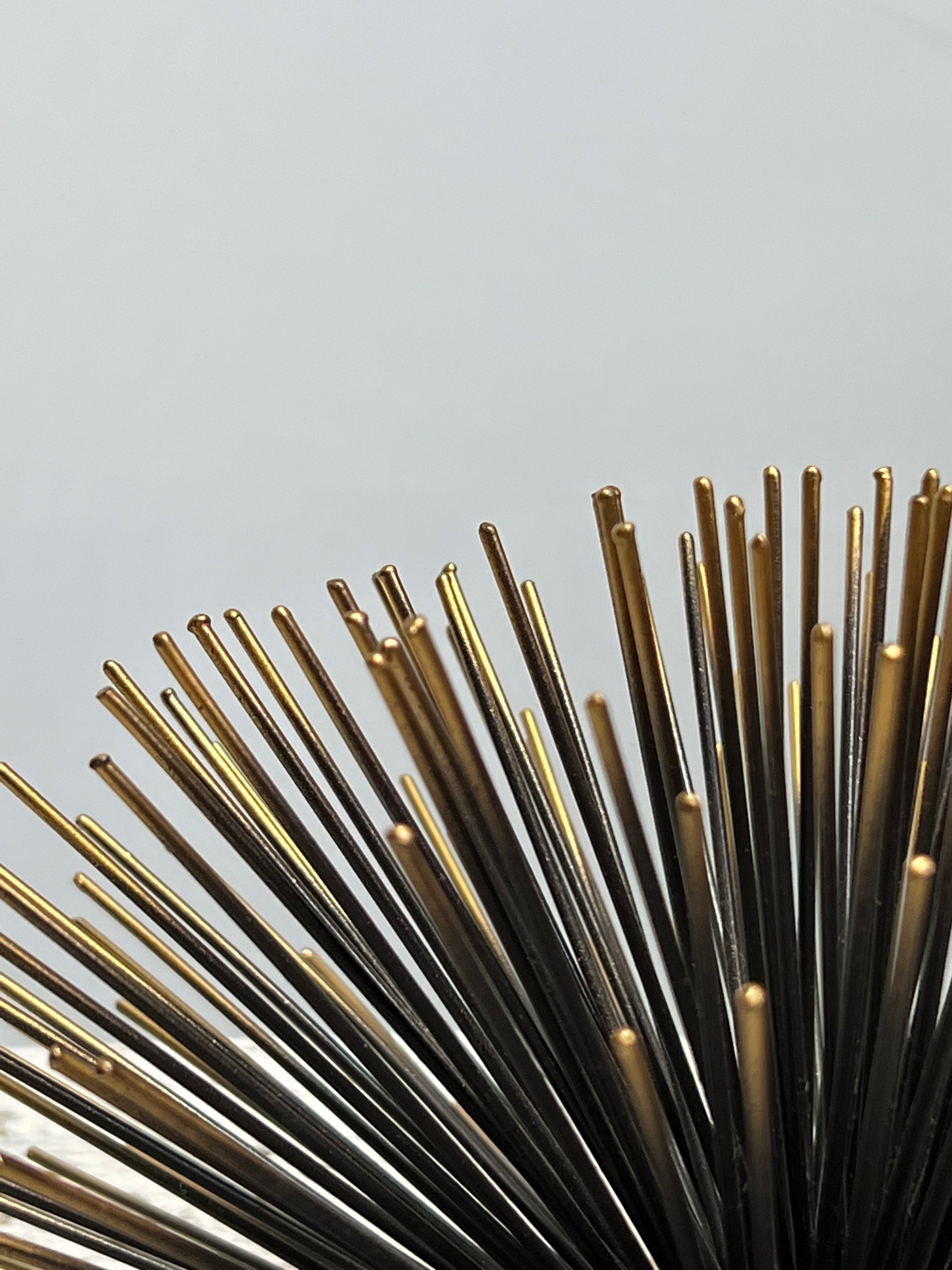 Metal Black Gold Tipped Sea Urchin