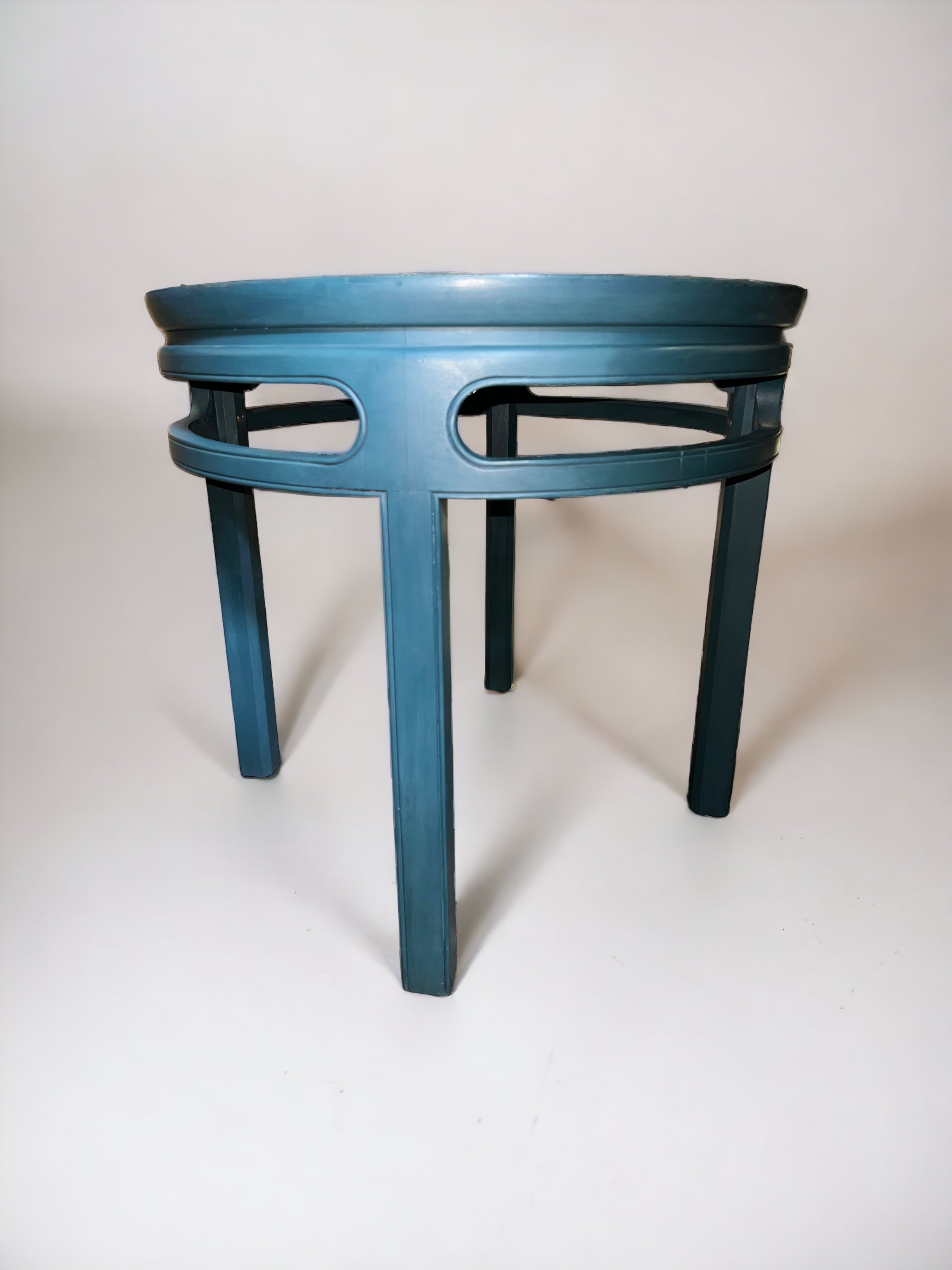 Baker Teal Side Tables (Pair)