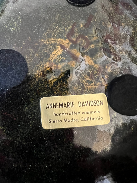 “Annemarie Davidson” Champagne Copper Floral Plate