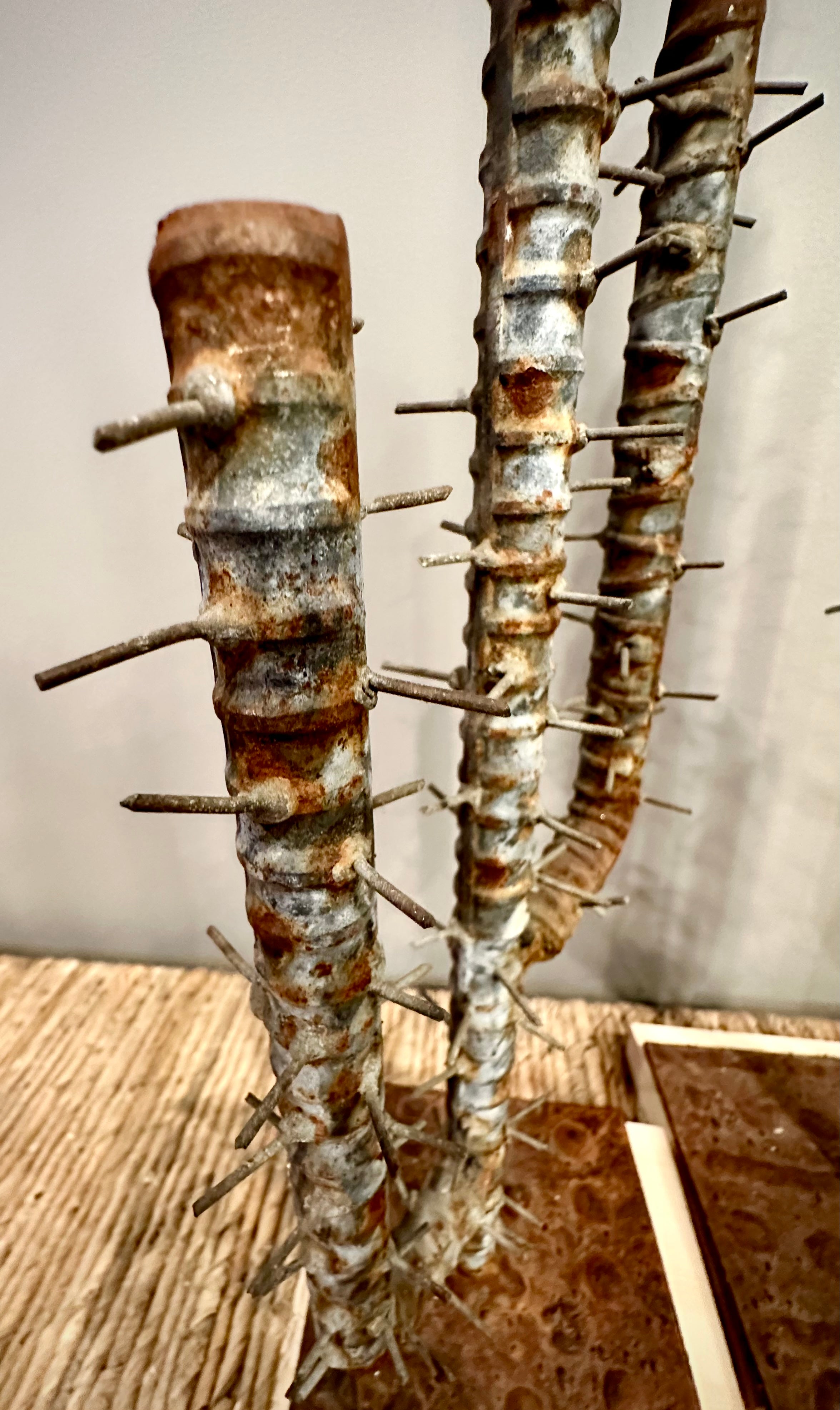Metal Cactus Statue