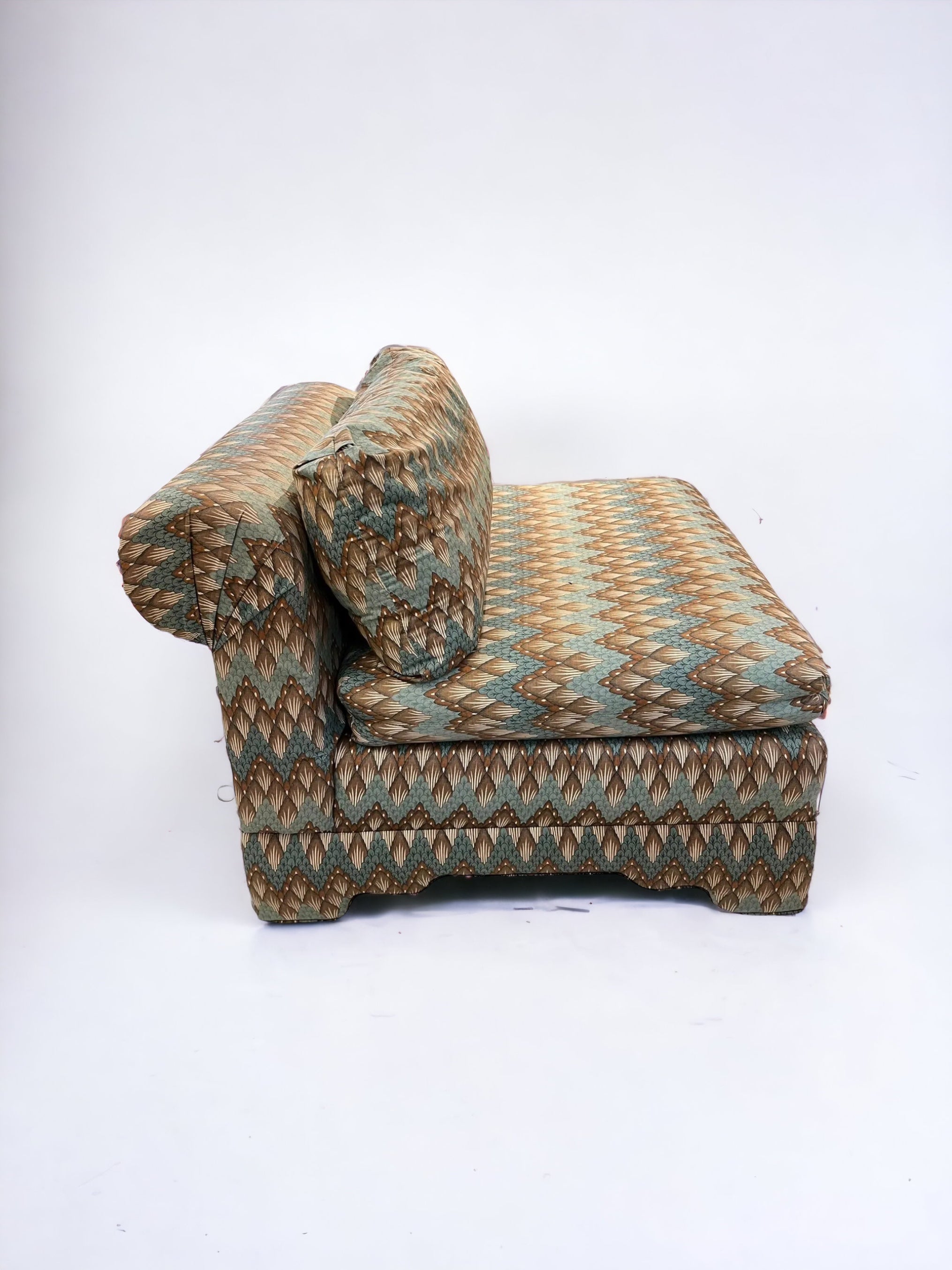 Teal Slipper Chairs (Pair) SOLD