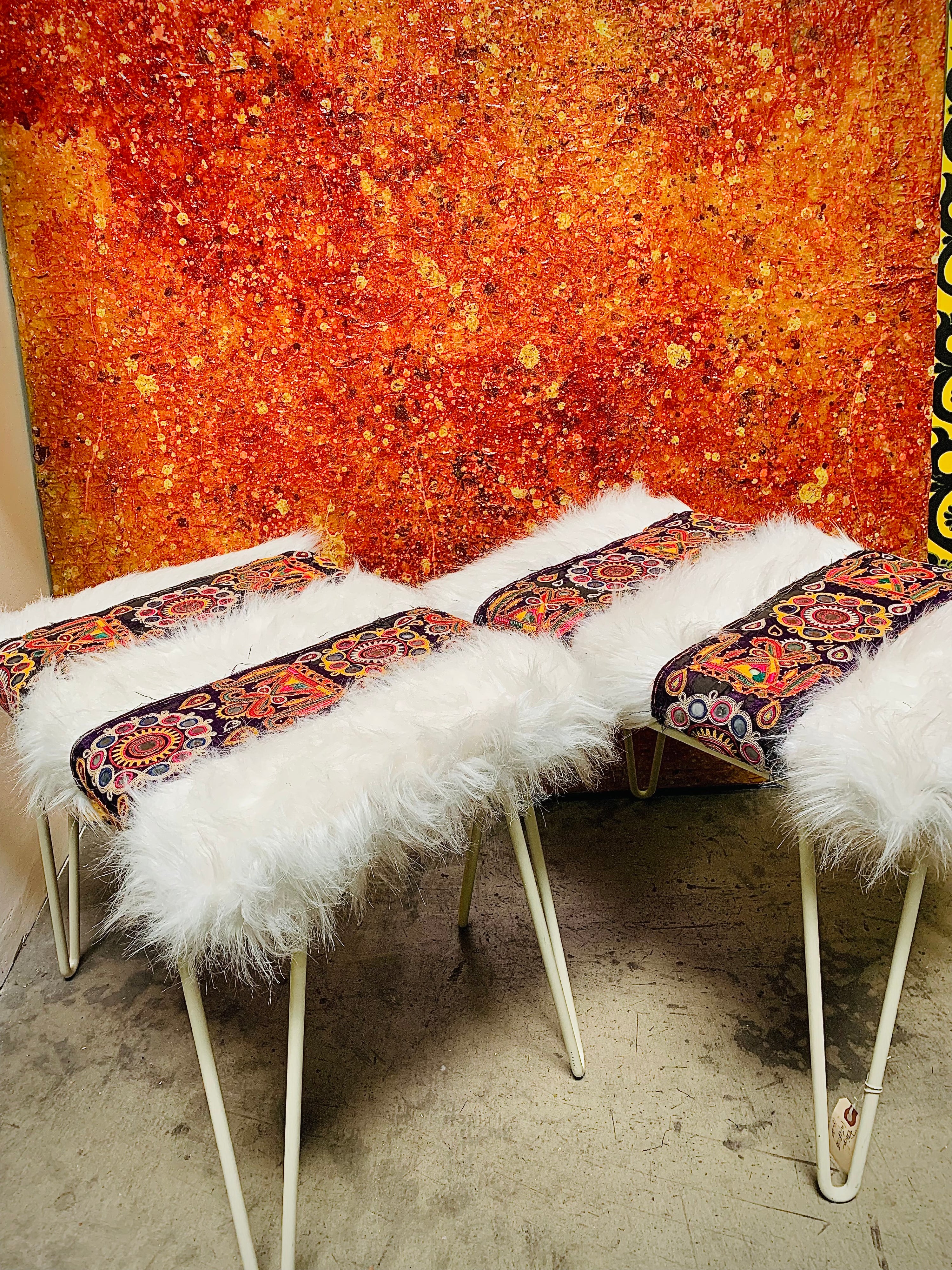 Furry Side Stools
