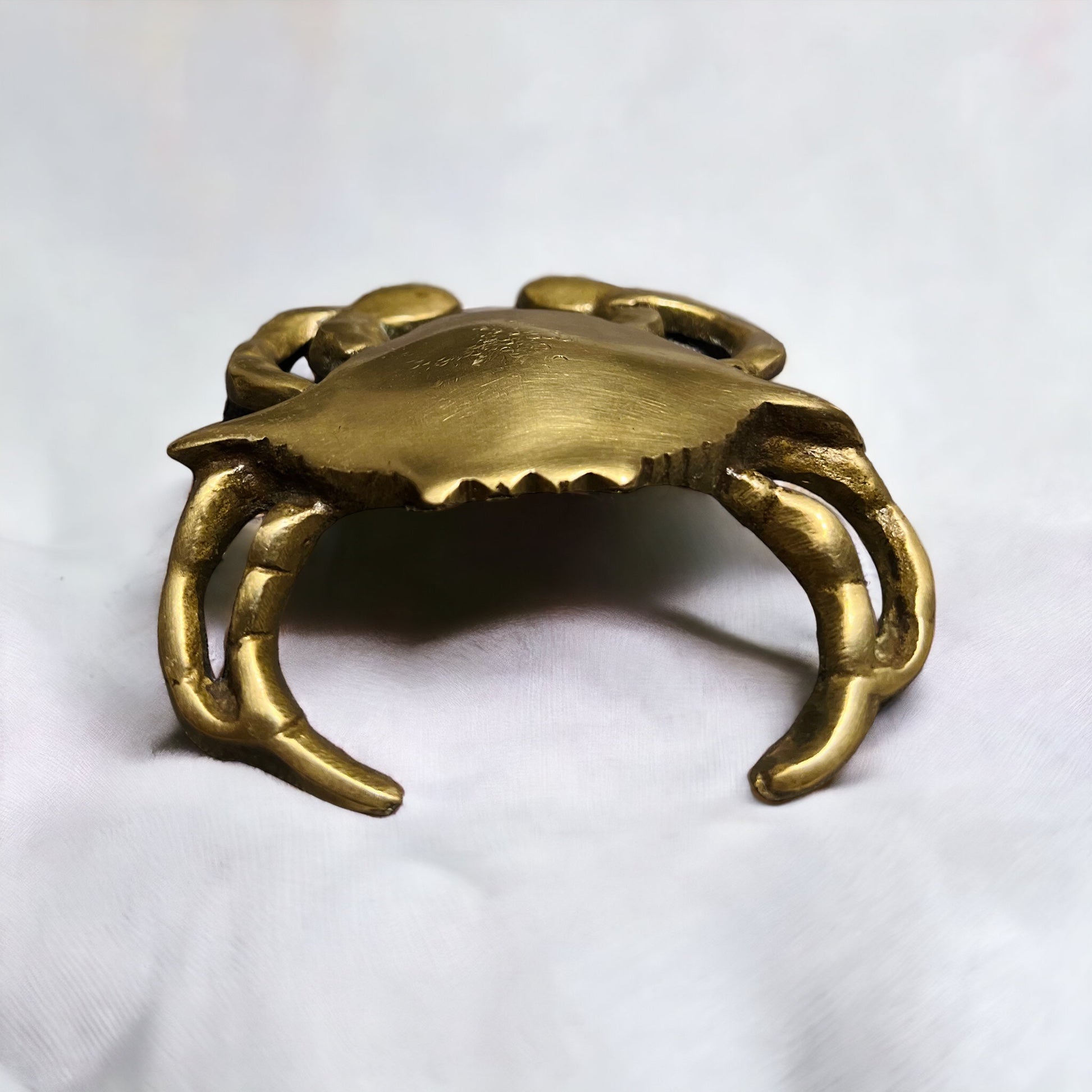 Baby Solid Brass Crab Paperweight