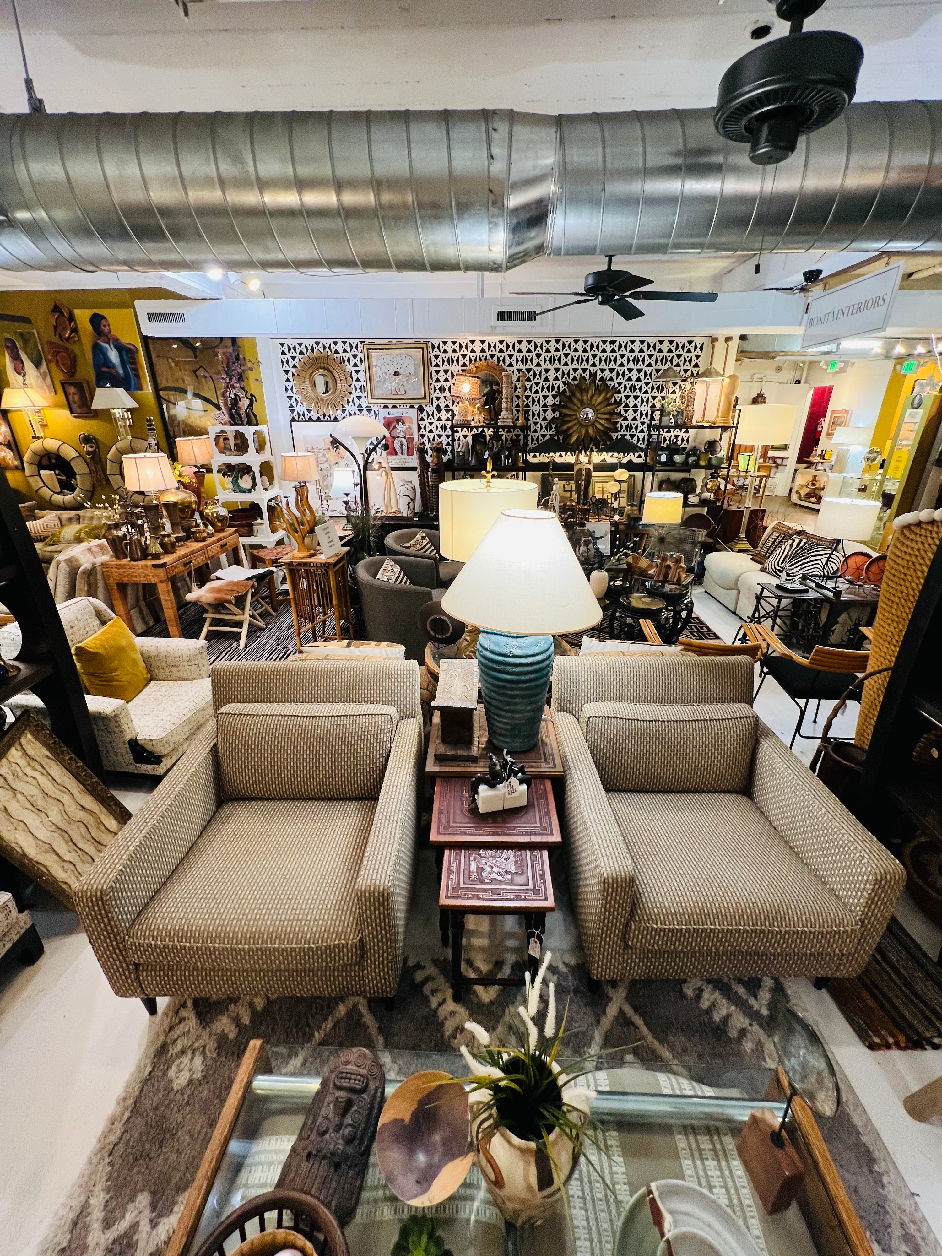 Square Arm Chairs (Newly Reupholstered)