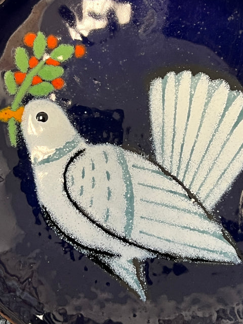 “Annemarie Davidson” Dove Enamel Plate
