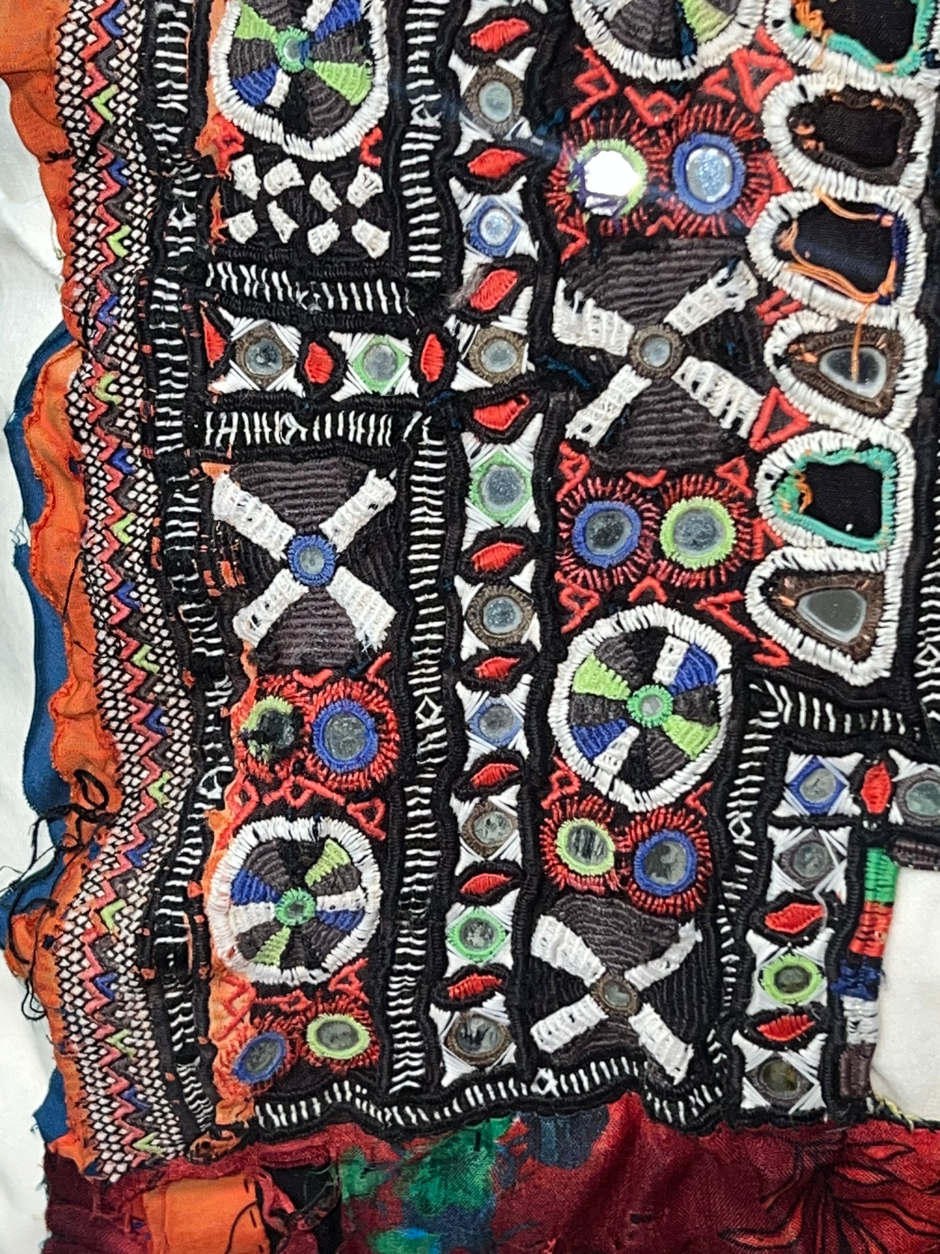 Orange Embellished Thai Pillow