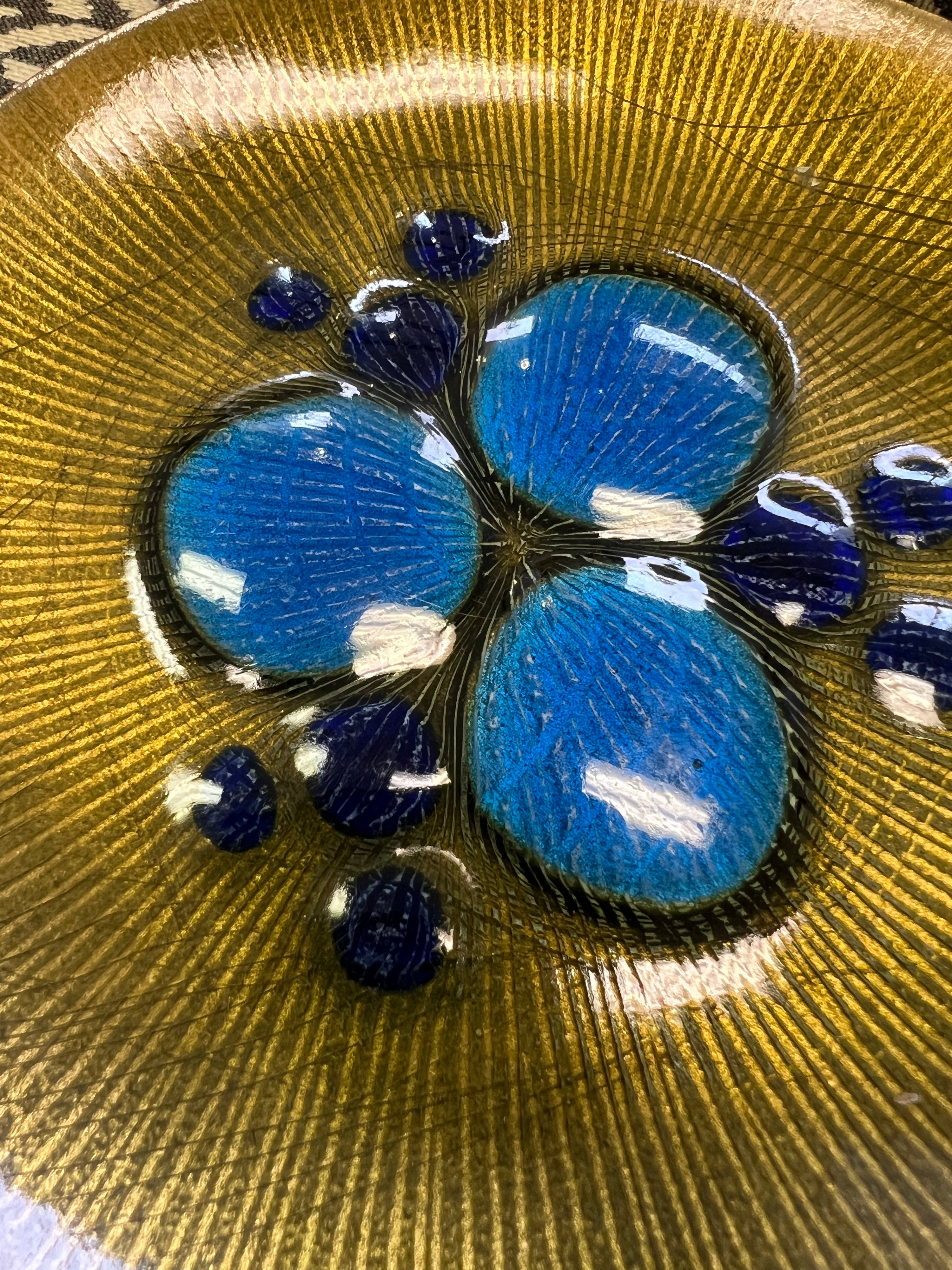 “Annmarie Davidson” Yellow Ghostline Enamel Plate