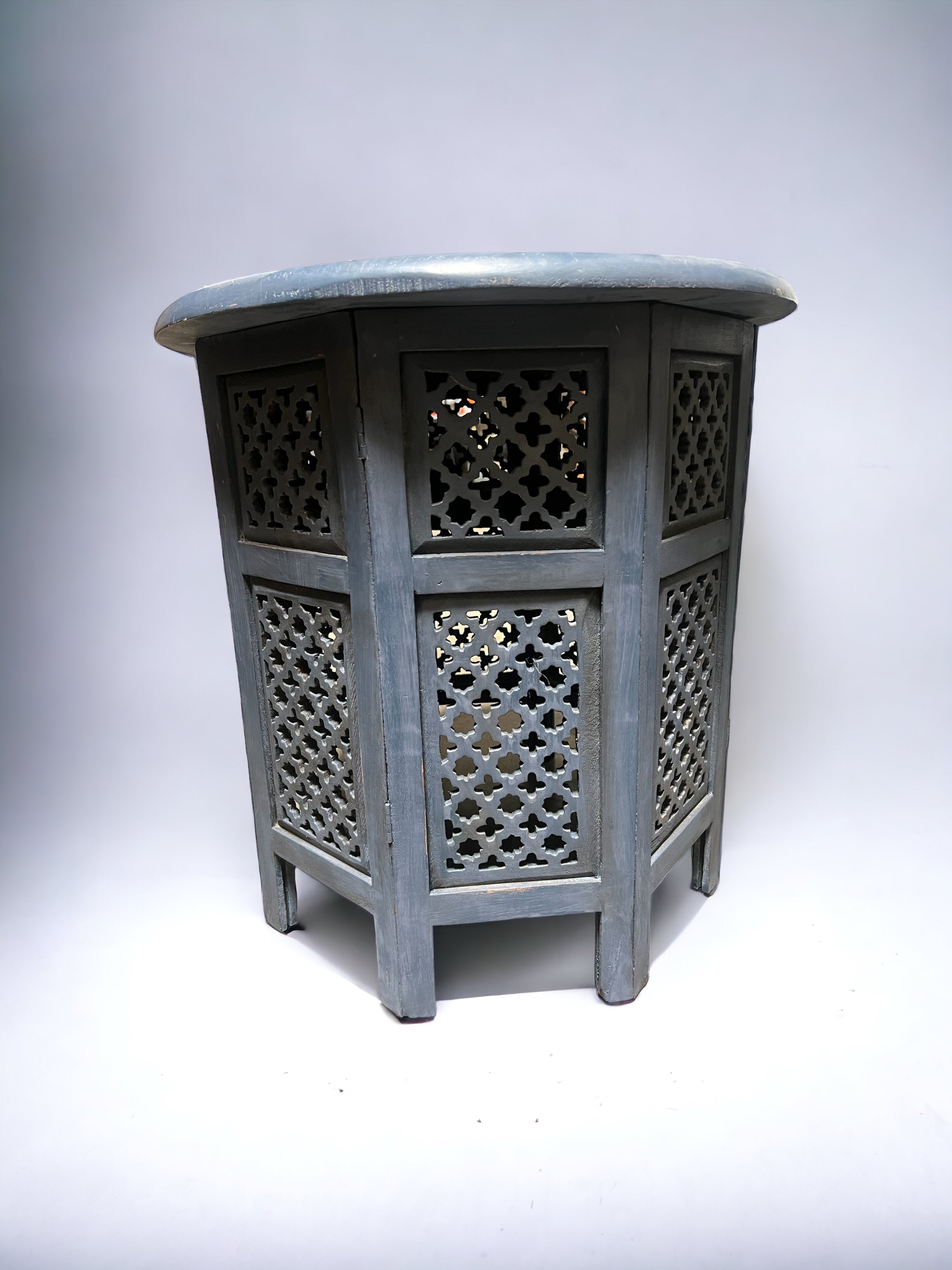 Indian Wood Carved Side Table