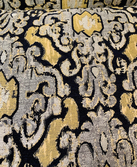 Early 20th Century Vintage Wingback Ikat Settee