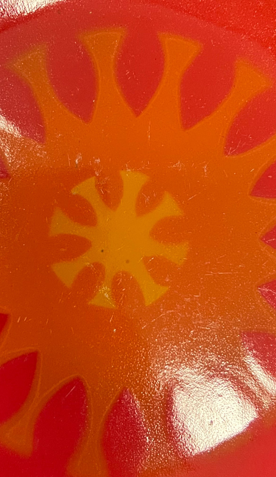 MCM Red and Orange Octagon Plate