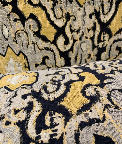 Early 20th Century Vintage Wingback Ikat Settee