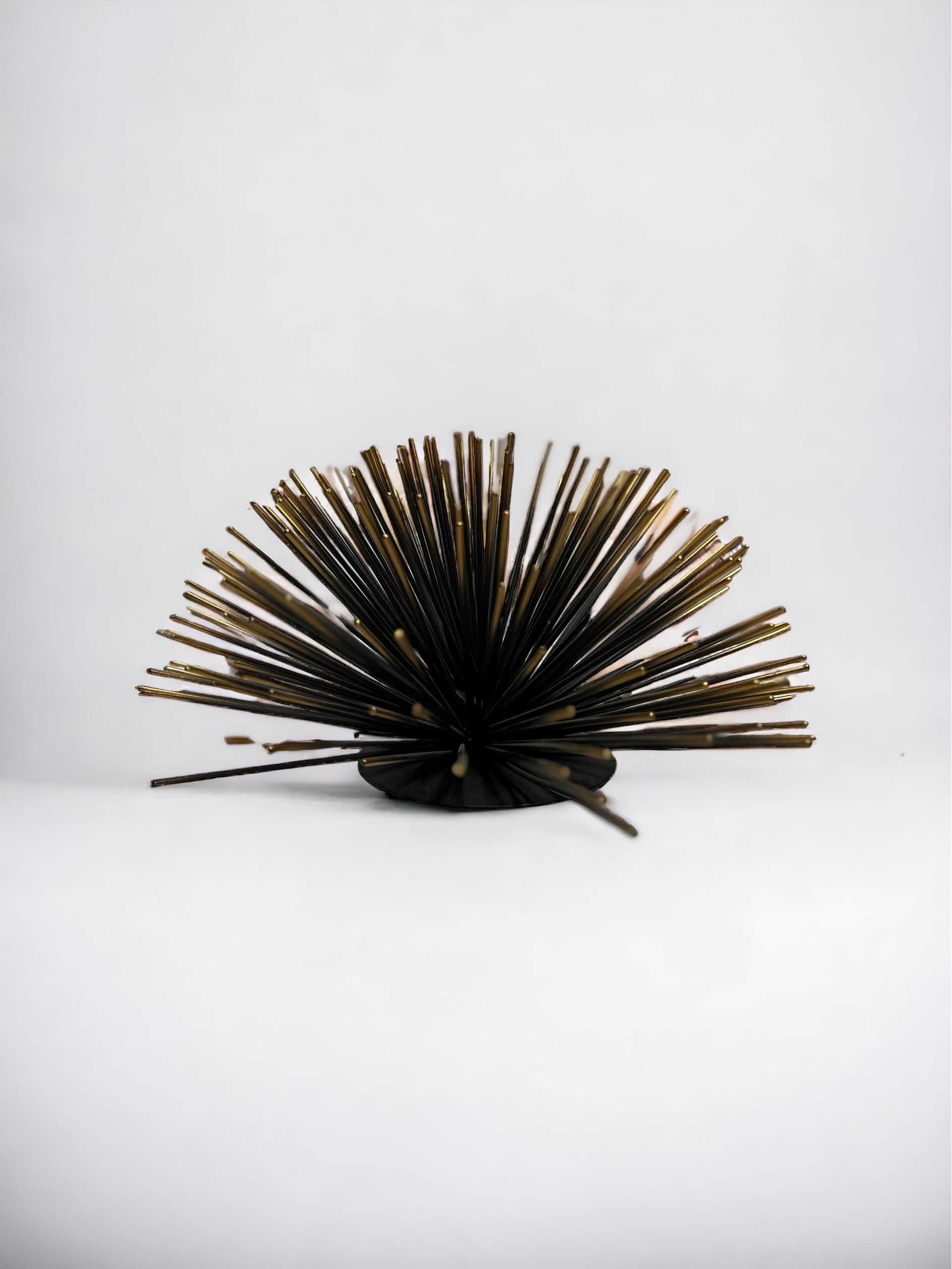 Metal Black Gold Tipped Sea Urchin