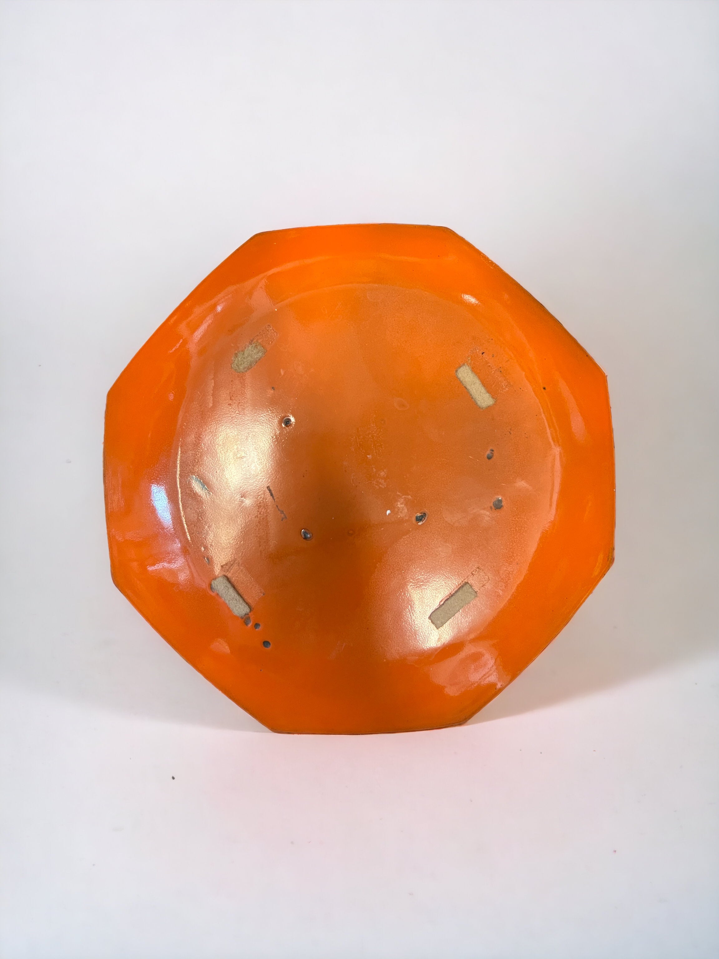 MCM Red and Orange Octagon Plate