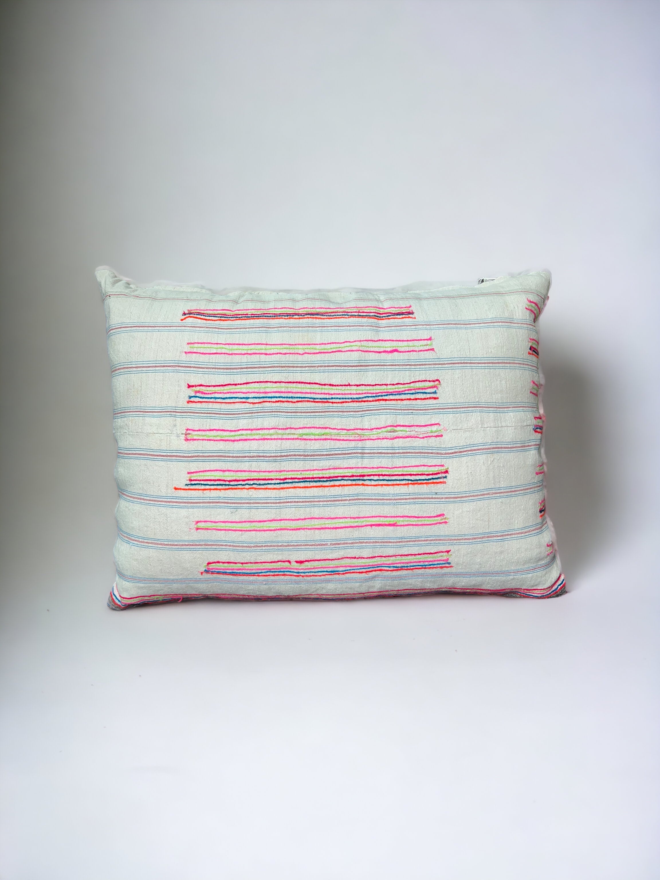 Cream Woven Indian Throw Pillow