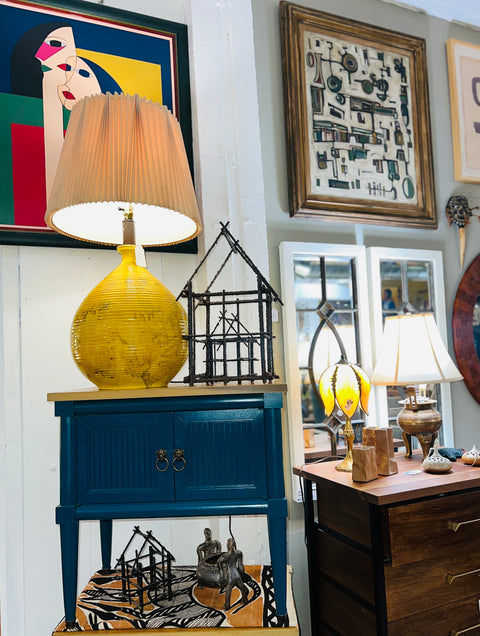 Vintage Teal Side Tables (Pair)